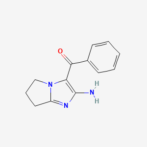 molecular formula C13H13N3O B5629420 (2-amino-6,7-dihydro-5H-pyrrolo[1,2-a]imidazol-3-yl)(phenyl)methanone 