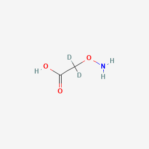 molecular formula C2H5NO3 B562946 Carboxymethoxyamine-d2 Hemihydrochloride CAS No. 1246817-66-2