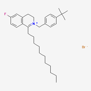 molecular formula C31H45BrFN B562947 2-[(4-Tert-butylphenyl)methyl]-6-fluoro-1-undecyl-3,4-dihydroisoquinolin-2-ium bromide CAS No. 914917-58-1