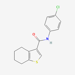 molecular formula C15H14ClNOS B5629488 N-(4-chlorophenyl)-4,5,6,7-tetrahydro-1-benzothiophene-3-carboxamide 