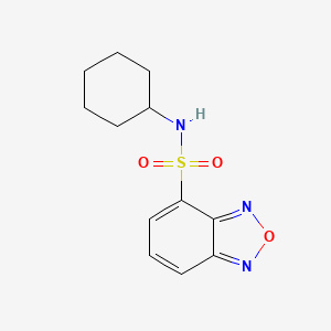 molecular formula C12H15N3O3S B5629493 N-cyclohexyl-2,1,3-benzoxadiazole-4-sulfonamide 