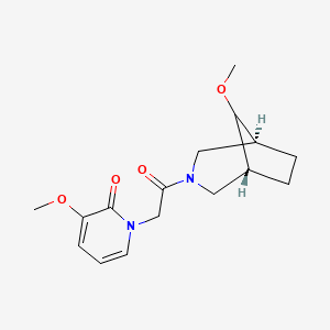 molecular formula C16H22N2O4 B5629513 3-methoxy-1-{2-[(8-syn)-8-methoxy-3-azabicyclo[3.2.1]oct-3-yl]-2-oxoethyl}pyridin-2(1H)-one 