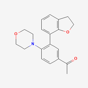 molecular formula C20H21NO3 B5629515 1-[3-(2,3-dihydro-1-benzofuran-7-yl)-4-morpholin-4-ylphenyl]ethanone 