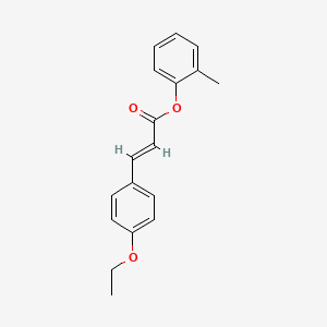 molecular formula C18H18O3 B5629561 2-methylphenyl 3-(4-ethoxyphenyl)acrylate 