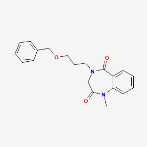 molecular formula C20H22N2O3 B5629571 4-[3-(benzyloxy)propyl]-1-methyl-3,4-dihydro-1H-1,4-benzodiazepine-2,5-dione 