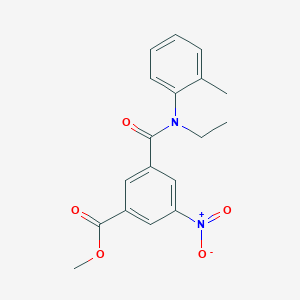 molecular formula C18H18N2O5 B5629577 methyl 3-{[ethyl(2-methylphenyl)amino]carbonyl}-5-nitrobenzoate 