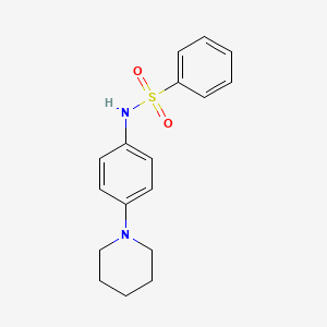 molecular formula C17H20N2O2S B5629589 N-[4-(1-piperidinyl)phenyl]benzenesulfonamide 