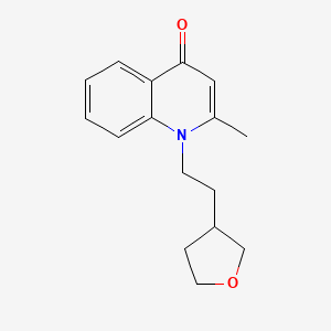molecular formula C16H19NO2 B5629621 2-methyl-1-[2-(tetrahydrofuran-3-yl)ethyl]quinolin-4(1H)-one 
