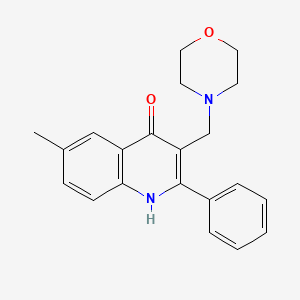 6-methyl-3-(4-morpholinylmethyl)-2-phenyl-4-quinolinol