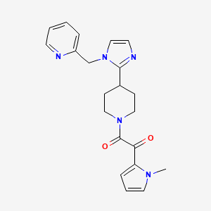 molecular formula C21H23N5O2 B5629669 1-(1-methyl-1H-pyrrol-2-yl)-2-oxo-2-{4-[1-(pyridin-2-ylmethyl)-1H-imidazol-2-yl]piperidin-1-yl}ethanone 