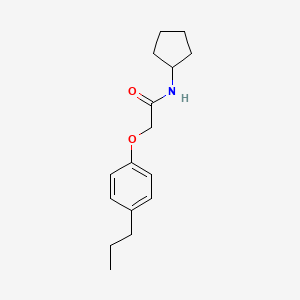 molecular formula C16H23NO2 B5629697 N-cyclopentyl-2-(4-propylphenoxy)acetamide 