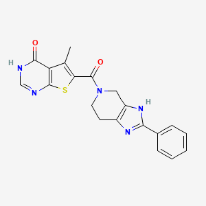 molecular formula C20H17N5O2S B5629705 5-methyl-6-[(2-phenyl-1,4,6,7-tetrahydro-5H-imidazo[4,5-c]pyridin-5-yl)carbonyl]thieno[2,3-d]pyrimidin-4(3H)-one 