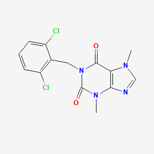 molecular formula C14H12Cl2N4O2 B5629716 1-(2,6-dichlorobenzyl)-3,7-dimethyl-3,7-dihydro-1H-purine-2,6-dione 