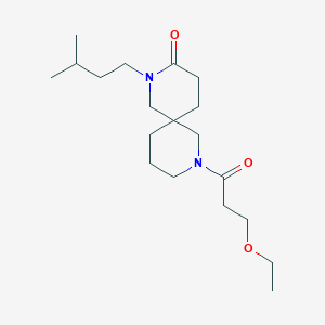 molecular formula C19H34N2O3 B5629732 8-(3-ethoxypropanoyl)-2-(3-methylbutyl)-2,8-diazaspiro[5.5]undecan-3-one 