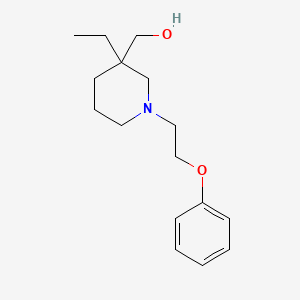 molecular formula C16H25NO2 B5629757 [3-ethyl-1-(2-phenoxyethyl)-3-piperidinyl]methanol 