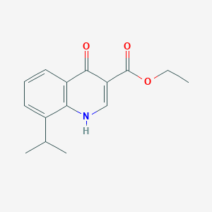 molecular formula C15H17NO3 B5629787 ethyl 8-isopropyl-4-oxo-1,4-dihydro-3-quinolinecarboxylate 