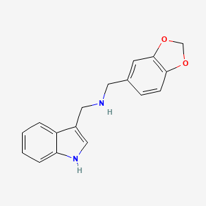 molecular formula C17H16N2O2 B5629795 (1,3-benzodioxol-5-ylmethyl)(1H-indol-3-ylmethyl)amine 