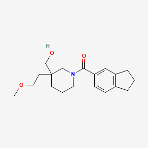 molecular formula C19H27NO3 B5629804 [1-(2,3-dihydro-1H-inden-5-ylcarbonyl)-3-(2-methoxyethyl)-3-piperidinyl]methanol 