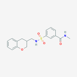 molecular formula C18H20N2O4S B5629822 3-{[(3,4-dihydro-2H-chromen-3-ylmethyl)amino]sulfonyl}-N-methylbenzamide 