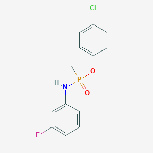 molecular formula C13H12ClFNO2P B5629854 4-chlorophenyl N-(3-fluorophenyl)-P-methylphosphonamidoate 
