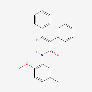 molecular formula C23H21NO2 B5629859 N-(2-methoxy-5-methylphenyl)-2,3-diphenylacrylamide 