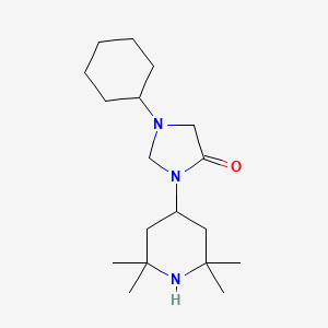 molecular formula C18H33N3O B5629880 1-cyclohexyl-3-(2,2,6,6-tetramethyl-4-piperidinyl)-4-imidazolidinone CAS No. 446053-29-8