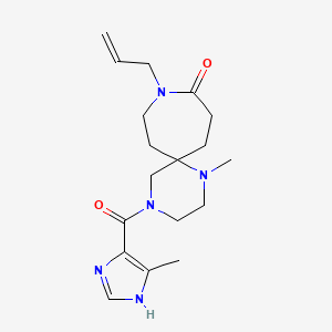 molecular formula C18H27N5O2 B5629881 9-allyl-1-methyl-4-[(4-methyl-1H-imidazol-5-yl)carbonyl]-1,4,9-triazaspiro[5.6]dodecan-10-one 