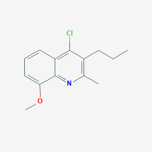 molecular formula C14H16ClNO B5629959 4-chloro-8-methoxy-2-methyl-3-propylquinoline 