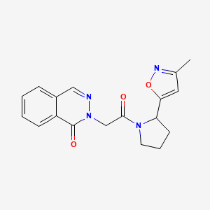 molecular formula C18H18N4O3 B5629960 2-{2-[2-(3-methylisoxazol-5-yl)pyrrolidin-1-yl]-2-oxoethyl}phthalazin-1(2H)-one 