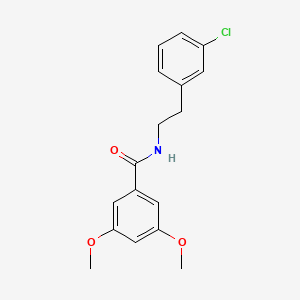 molecular formula C17H18ClNO3 B5629983 N-[2-(3-chlorophenyl)ethyl]-3,5-dimethoxybenzamide 