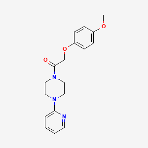 molecular formula C18H21N3O3 B5630034 1-[(4-methoxyphenoxy)acetyl]-4-(2-pyridinyl)piperazine 