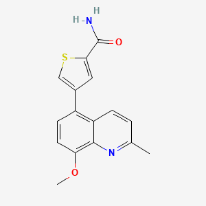 molecular formula C16H14N2O2S B5630090 4-(8-methoxy-2-methylquinolin-5-yl)thiophene-2-carboxamide 