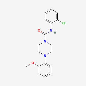 molecular formula C18H20ClN3O2 B5630111 N-(2-chlorophenyl)-4-(2-methoxyphenyl)-1-piperazinecarboxamide 