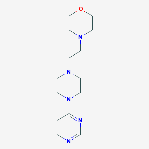 molecular formula C14H23N5O B5630125 4-[2-(4-pyrimidin-4-ylpiperazin-1-yl)ethyl]morpholine 