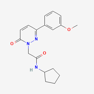 molecular formula C18H21N3O3 B5630150 N-cyclopentyl-2-[3-(3-methoxyphenyl)-6-oxo-1(6H)-pyridazinyl]acetamide 
