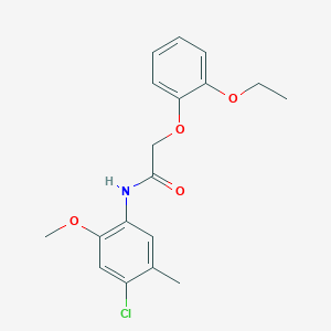 molecular formula C18H20ClNO4 B5630151 N-(4-chloro-2-methoxy-5-methylphenyl)-2-(2-ethoxyphenoxy)acetamide 