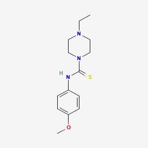 molecular formula C14H21N3OS B5630155 4-ethyl-N-(4-methoxyphenyl)-1-piperazinecarbothioamide 