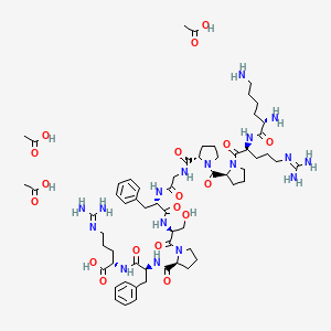molecular formula C62H97N17O18 B563017 Kallidin (human, bovine) 3acoh 4H2O CAS No. 100900-38-7