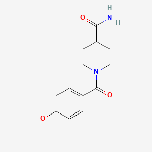 molecular formula C14H18N2O3 B5630171 1-(4-methoxybenzoyl)-4-piperidinecarboxamide 