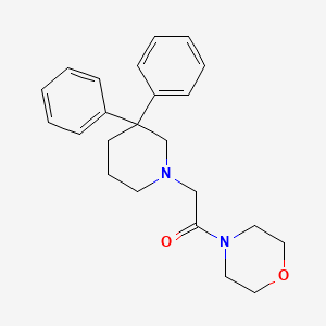molecular formula C23H28N2O2 B5630225 4-[(3,3-diphenylpiperidin-1-yl)acetyl]morpholine 
