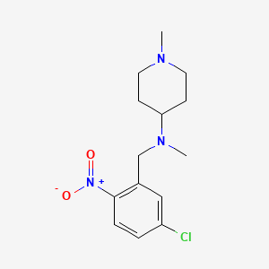 molecular formula C14H20ClN3O2 B5630238 N-(5-chloro-2-nitrobenzyl)-N,1-dimethyl-4-piperidinamine 