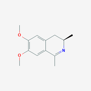 molecular formula C13H18ClNO2 B563024 (3R)-6,7-dimethoxy-1,3-dimethyl-3,4-dihydroisoquinoline CAS No. 107416-41-1