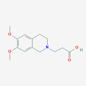 molecular formula C14H19NO4 B5630251 3-(6,7-dimethoxy-3,4-dihydro-2(1H)-isoquinolinyl)propanoic acid 
