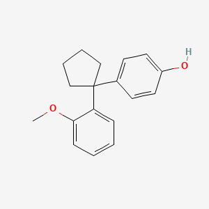 molecular formula C18H20O2 B5630260 4-[1-(2-methoxyphenyl)cyclopentyl]phenol 