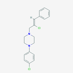 molecular formula C19H20Cl2N2 B5630268 1-(4-chlorophenyl)-4-(2-chloro-3-phenyl-2-propen-1-yl)piperazine 