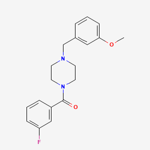 molecular formula C19H21FN2O2 B5630288 1-(3-fluorobenzoyl)-4-(3-methoxybenzyl)piperazine 