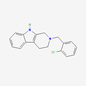 molecular formula C18H17ClN2 B5630302 2-(2-chlorobenzyl)-2,3,4,9-tetrahydro-1H-beta-carboline 
