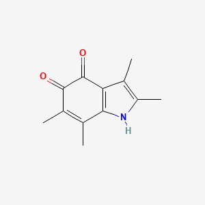 molecular formula C12H13NO2 B563031 2,3,6,7-Tetramethyl-1H-indole-4,5-dione CAS No. 100192-23-2