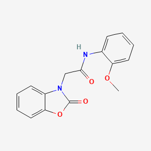 molecular formula C16H14N2O4 B5630312 N-(2-methoxyphenyl)-2-(2-oxo-1,3-benzoxazol-3(2H)-yl)acetamide 