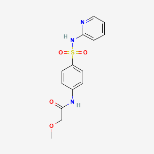 molecular formula C14H15N3O4S B5630315 2-methoxy-N-{4-[(2-pyridinylamino)sulfonyl]phenyl}acetamide 